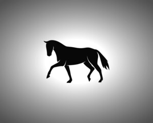 Horse Silhouette. Isolated Vector Animal Template for Logo Company, Icon, Symbol etc