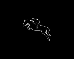 Fototapeta premium Horse Silhouette. Isolated Vector Animal Template for Logo Company, Icon, Symbol etc