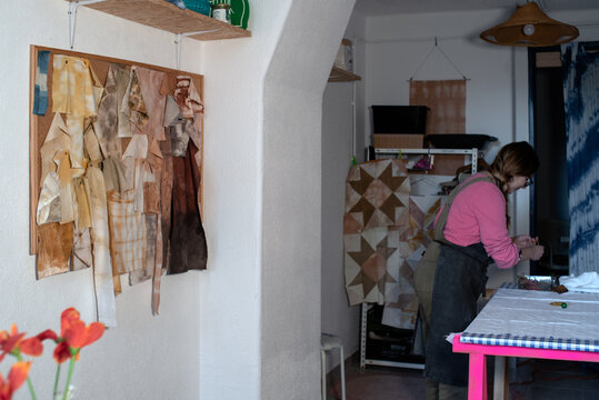 Wall moodboard in the designer's studio