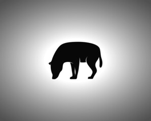 Hyena Silhouette. Isolated Vector Animal Template for Logo Company, Icon, Symbol etc