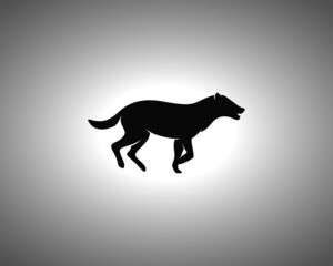 Hyena Silhouette. Isolated Vector Animal Template for Logo Company, Icon, Symbol etc