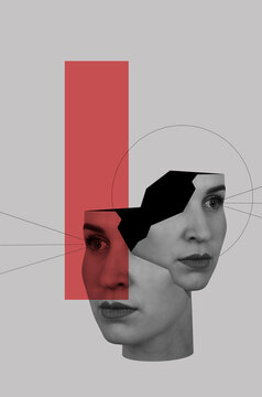 Surreal portrait of a woman