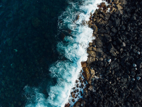 Azores coastline near Pocinho Bay
