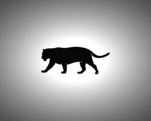 Jaguar Silhouette. Isolated Vector Animal Template for Logo Company, Icon, Symbol etc