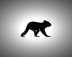 Koala Silhouette. Isolated Vector Animal Template for Logo Company, Icon, Symbol etc