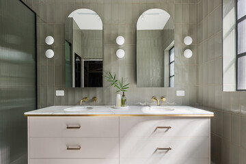 Designer art deco bathroom