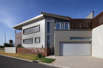 Exterior of luxury architect designed home