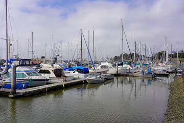 Fototapeta na wymiar Moss Landing California Harbor