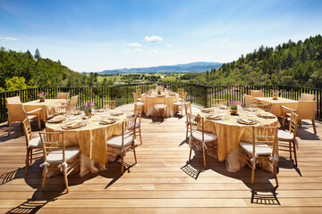 Wedding reception at luxury resort