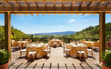 Wedding reception at luxury resort