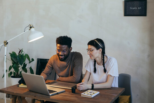 Friends Learning NFT Together In A Office