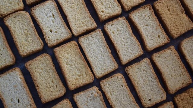 Fresh baked crunchy wheat rusk