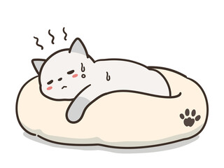 体調不良の猫　ペットベッド