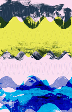 Abstract Grunge Waves