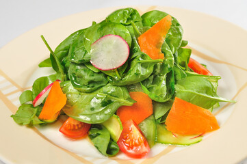 Healthy salad breakfast with vegetables