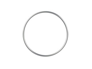 Metal ring isolated on white background. 3d illustration. Single object.