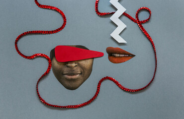 Speaking and listening collage concept