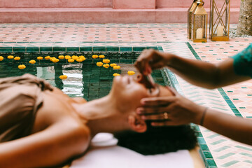 Spa Treatment in Courtyard With Pool