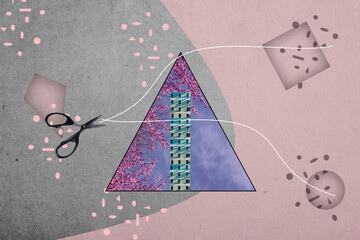 collage and digital illustration, spring time theme