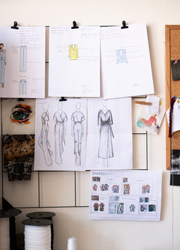 Indoors of tailor's atelier