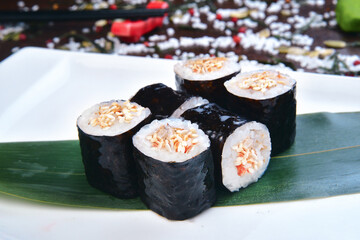 Sushi set, Japanese food, roll, Fresh and delicious sushi Japanese food.Image of Japanese food