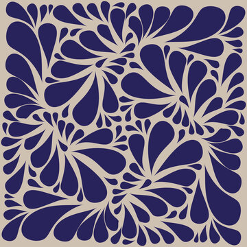 dise&ntilde;o de azulejo de talavera, en azul, dise&ntilde;o tradicional