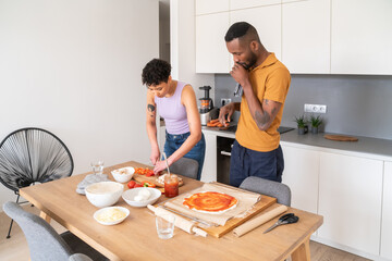 Preparing Pizza Together