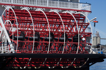 Red Riverboat Paddlee wheel