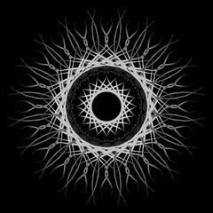 Mandala , ancient Indian vedic background design artistic work, old painting texture with multiple mathematical shapes