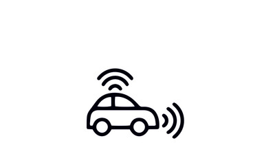  Autonomous car icon set