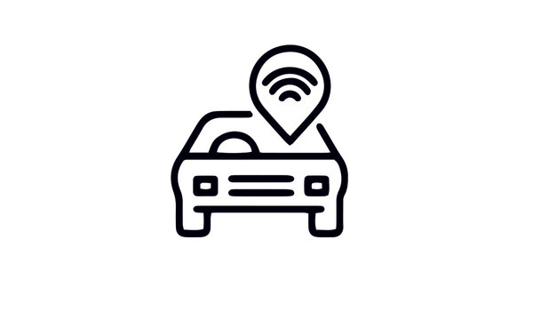  Autonomous Car Icon Set