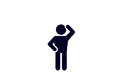 Basic posture icon set vector design 