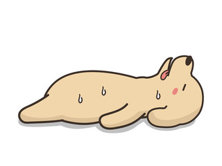 体調不良の犬　熱中症