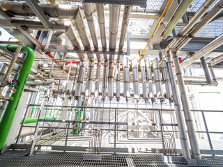 Piping background in power plant.
