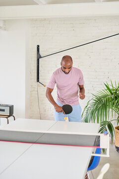 Table tennis player.