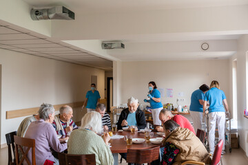 Breakfast Time At Retirement Home