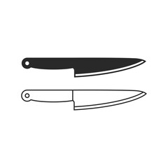 Kitchen Knife Icon Vector Design. Outline Vector