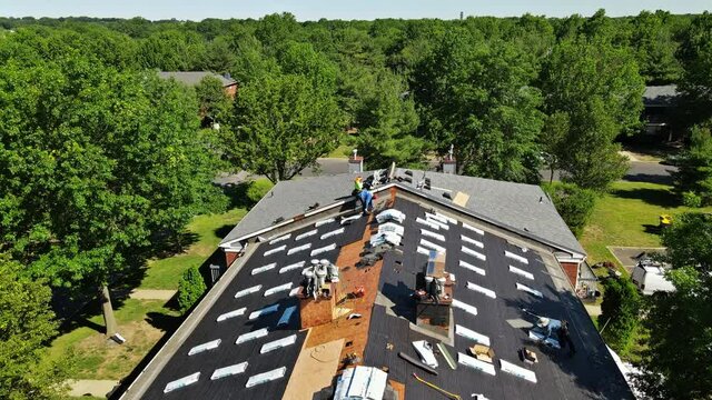 Roofer repair replace shingle that has been damaged and needing replacement