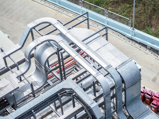 Cable tray in power plant.