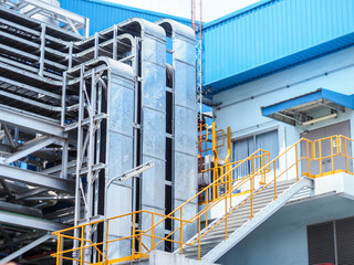 Cable tray in power plant.