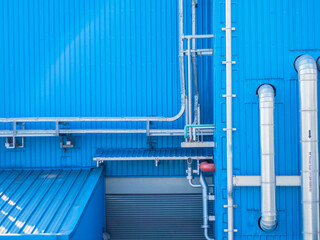 Piping and insulation of steam in boiler systems for industrial zone in Combined-Cycle Co-Generation Power Plant with closed up