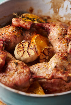 roasted garlic and duck legs
