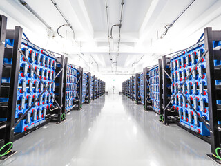 Battery room in power plant for back up emergency case