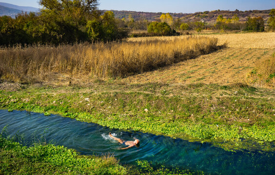 Man Swimming