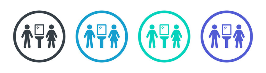 Bathroom icon vector illustration. Circle design