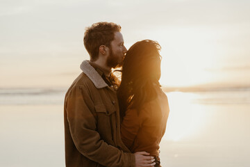 Couple in sand dunes