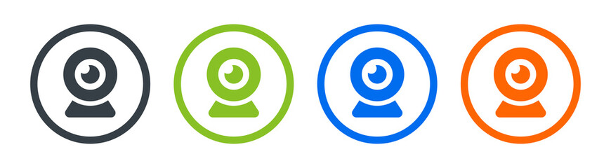 Webcam icon, web camera for video chat vector icon
