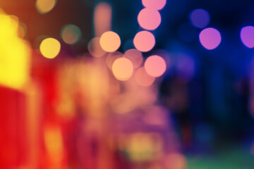 Night light in the background bokeh blur background