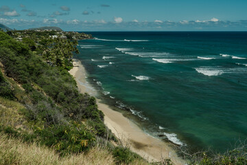 Fototapeta na wymiar Kuilei Cliffs Beach Park, Honolulu, Oahu, Hawaii
