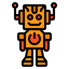 Robot line icon